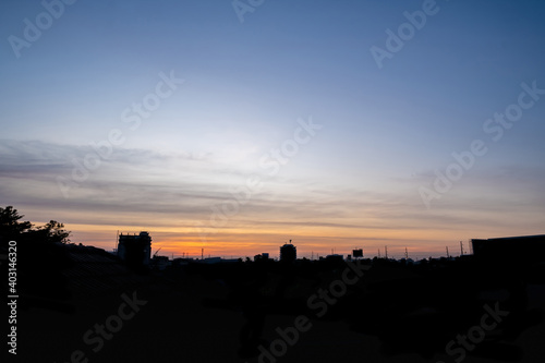 Sunset sky and cloud background.