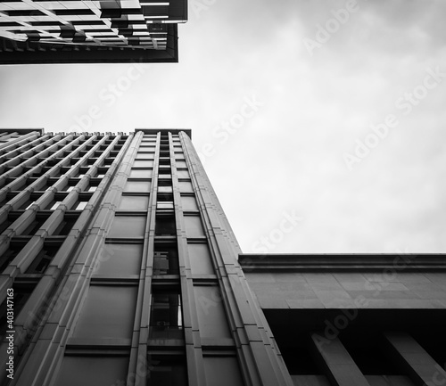 black and white office building.architecture stock image