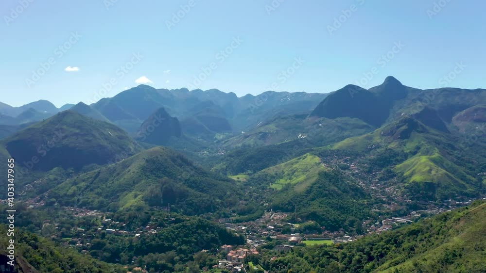 Aerial view of Petrópolis, or Imperial City, in Rio de Janeiro, Brazil. Aerial view of Petrópolis, or Imperial City, in Rio de Janeiro, Brazil.