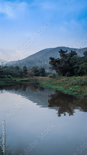 lake and mountains