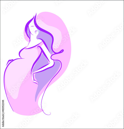  VECTOR background with a pregnant woman