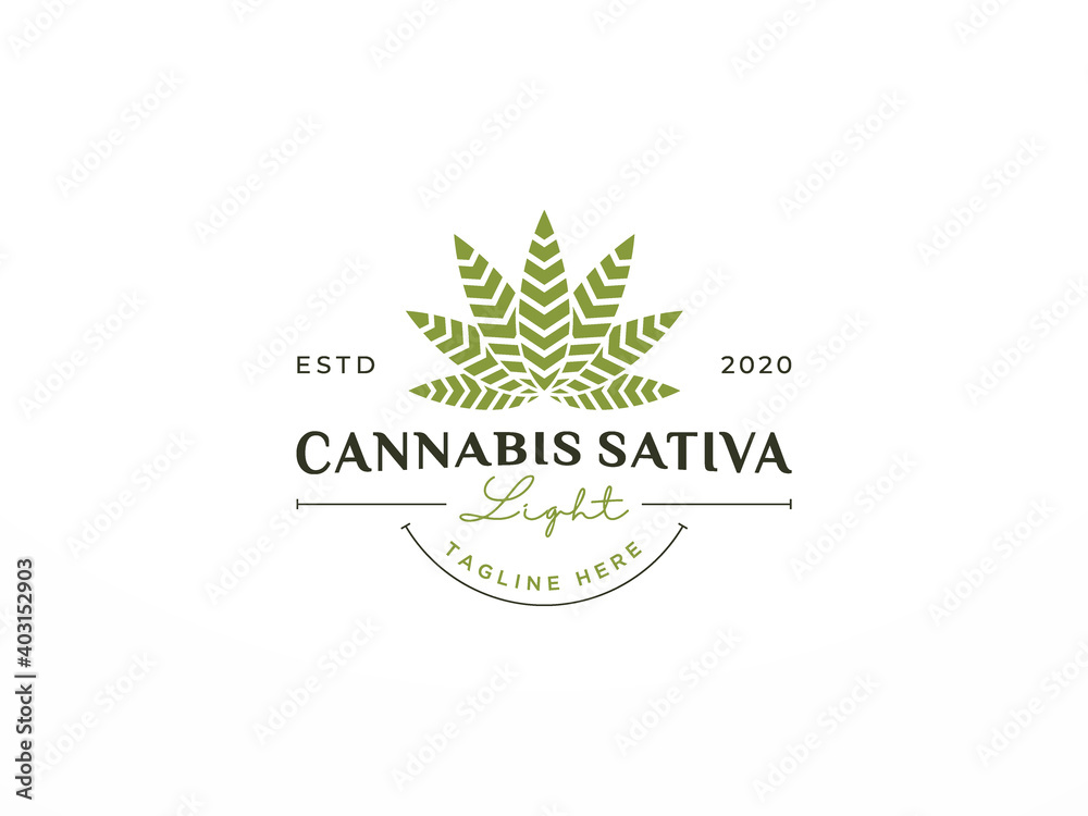 cannabis logo design premium