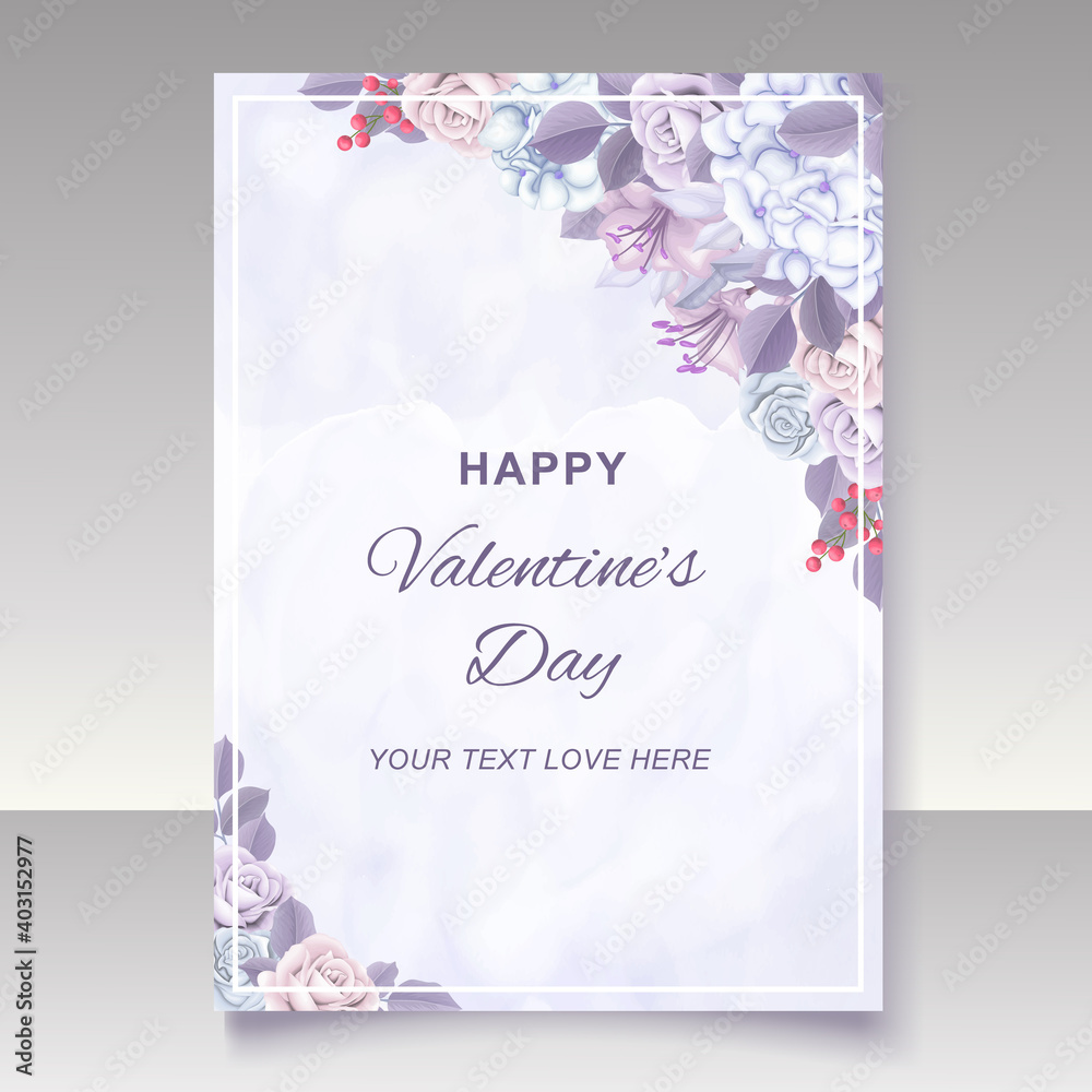 Valentine's day background with handrawn