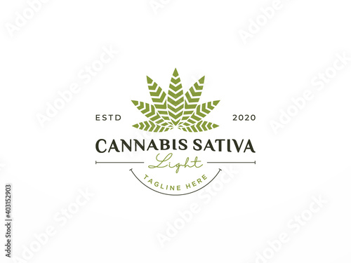 cannabis logo design premium