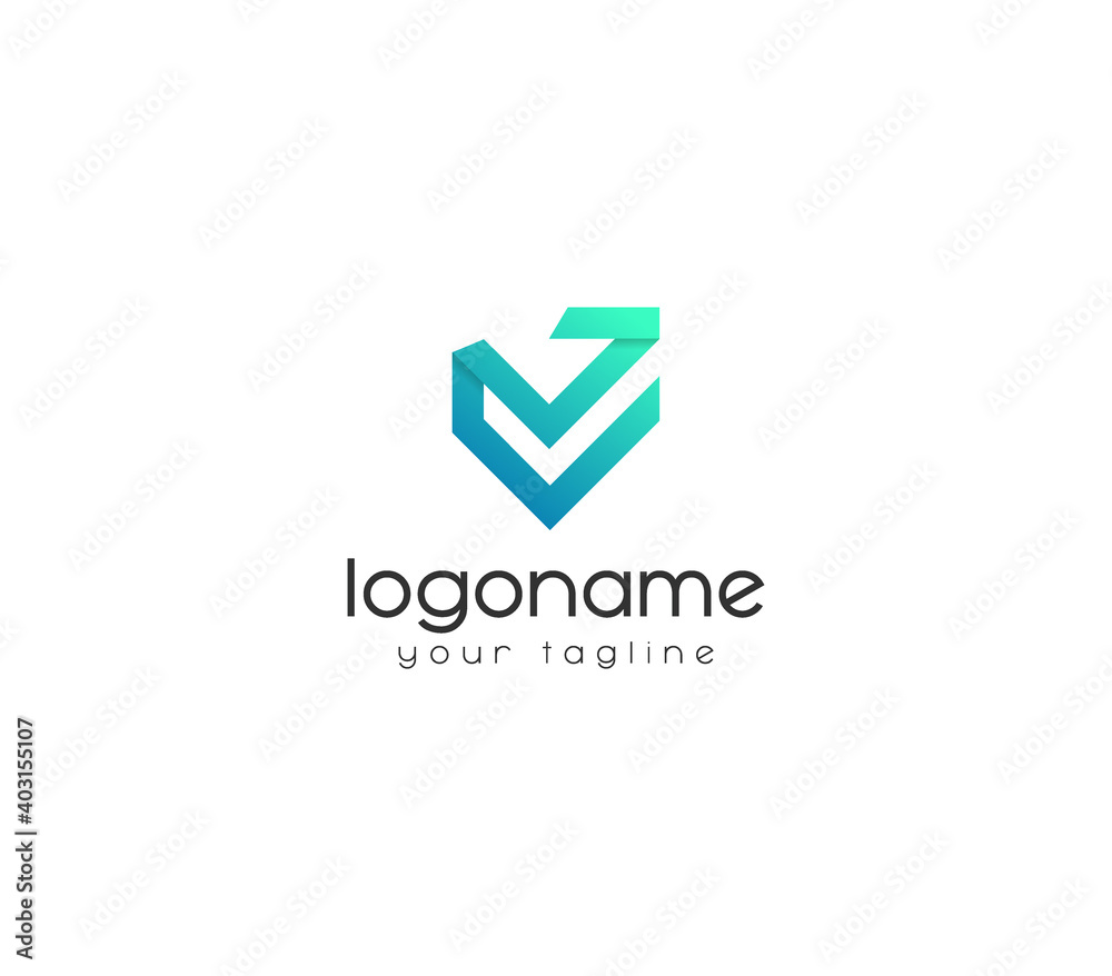 letter J geometric logo design vector letter J geometric logo design vector