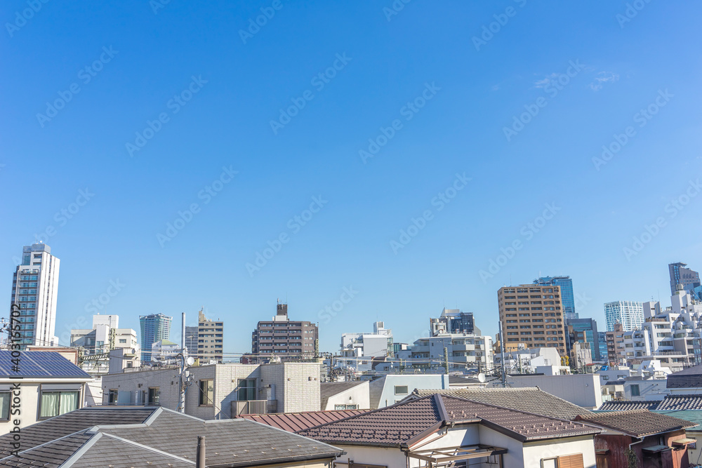 東京目黒　騎兵山からの風景