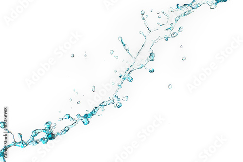 Pure water splash isolated on white background.