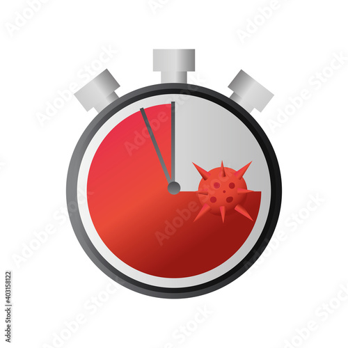 covid 19 virus in chronometer vector design