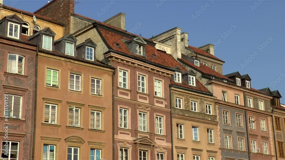Traditional buildings in the Old Town Market Square of Warsaw, Poland. Traditional buildings in the Old Town Market Square of Warsaw, Poland.
