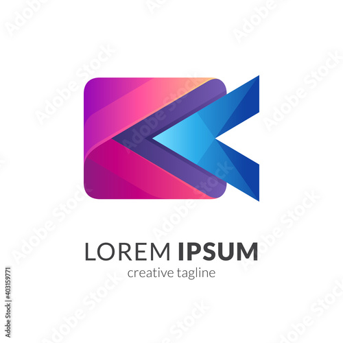 Free Download Letter V video camera logo with 3d concept - GFXLoad