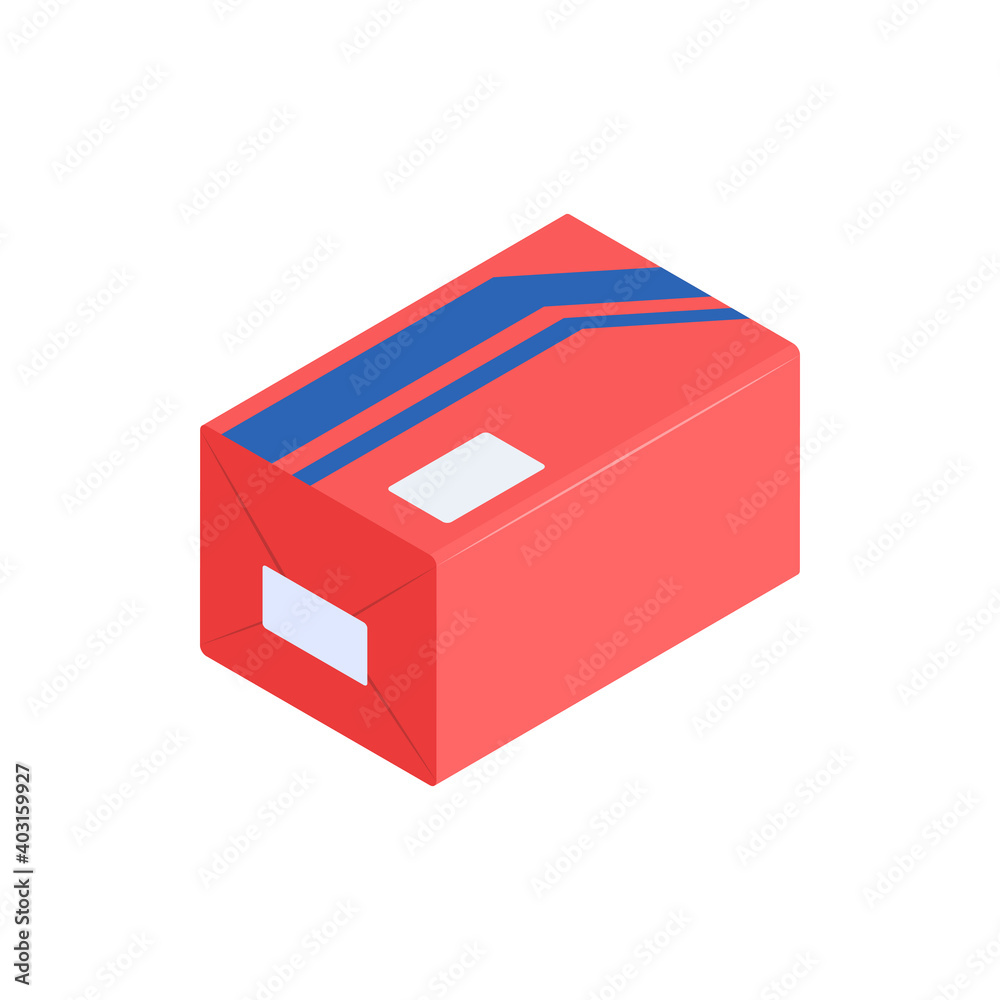 Parcel Box Isometric Composition Parcel Box Isometric Composition