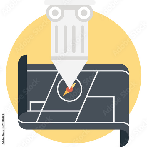 Art and architecture sketching icon