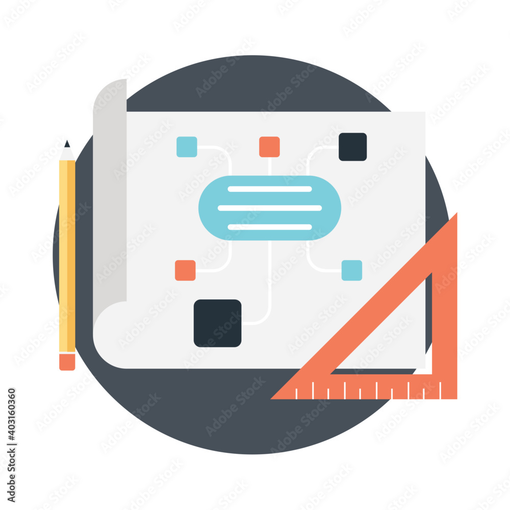 Vector icon of blueprint Vector icon of blueprint