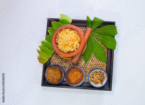 Thai spicy papaya salad set