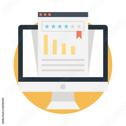 Vector icon of page ranking