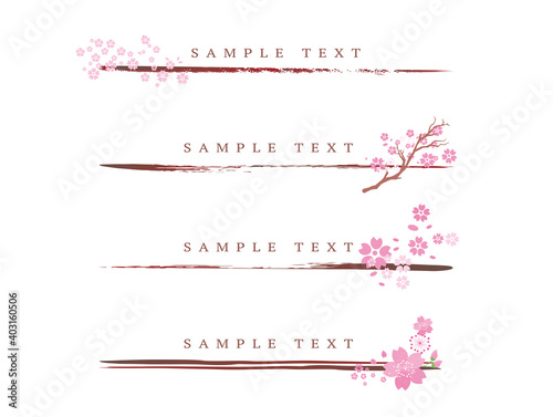 桜の花びら　フレーム　セット　