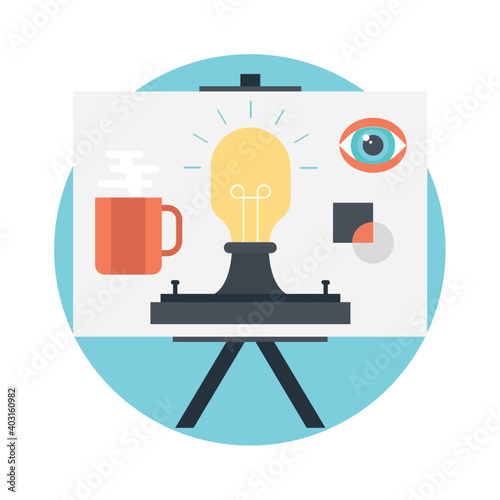 Vector icon design of creative process