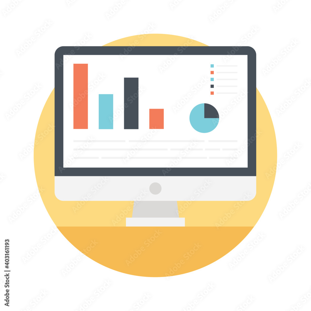 Vector icon of data analysis Vector icon of data analysis