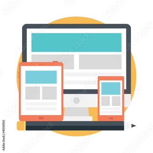 Creative design of adaptive layout vector illustration