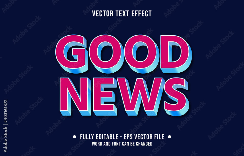 Editable text effect - good news peach modern style Editable text effect - good news peach modern style