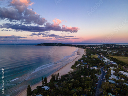 Fotografie Byron Bay Sunset Aerial main beach