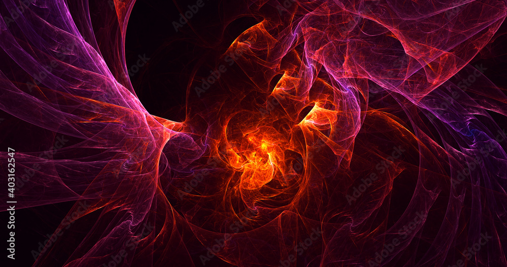 Fototapeta premium 3D rendering abstract multicolor fractal light background