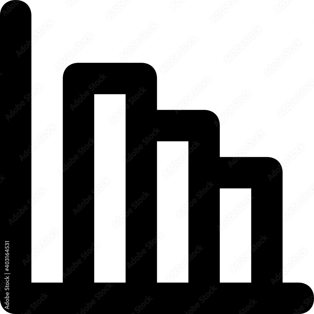 Bar Graph Line Vector Icon Bar Graph Line Vector Icon