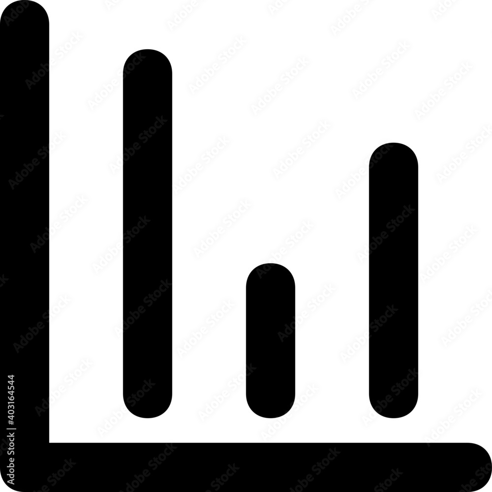 Bar Graph Line Vector Icon Bar Graph Line Vector Icon