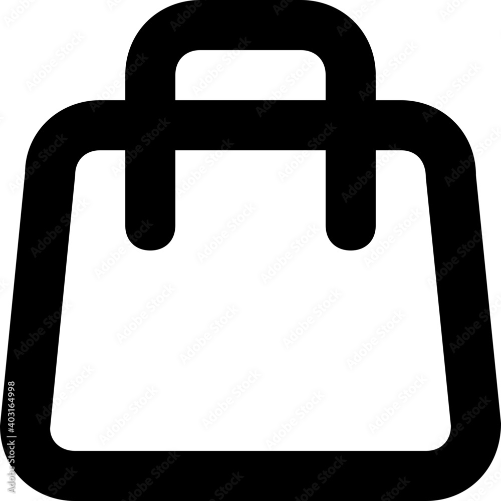 Fototapeta premium Bag Line Vector Icon