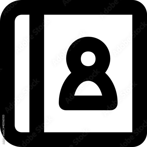 Phone Directory Line Vector Icon