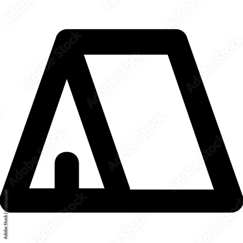 Tent Vector Line Icon