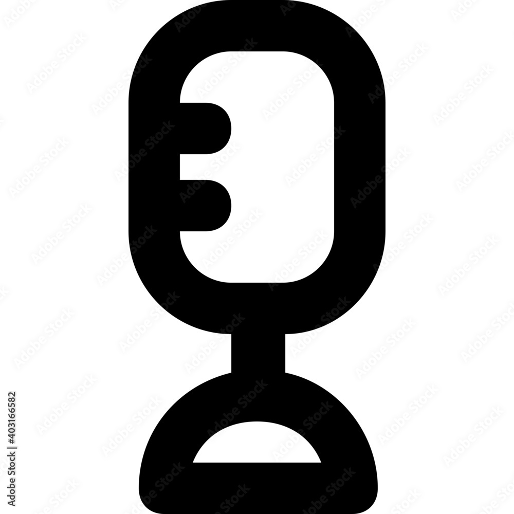 Mic Vector Line Icon Mic Vector Line Icon