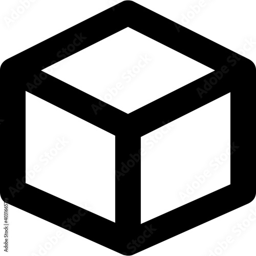 Cube Vector Line Icon