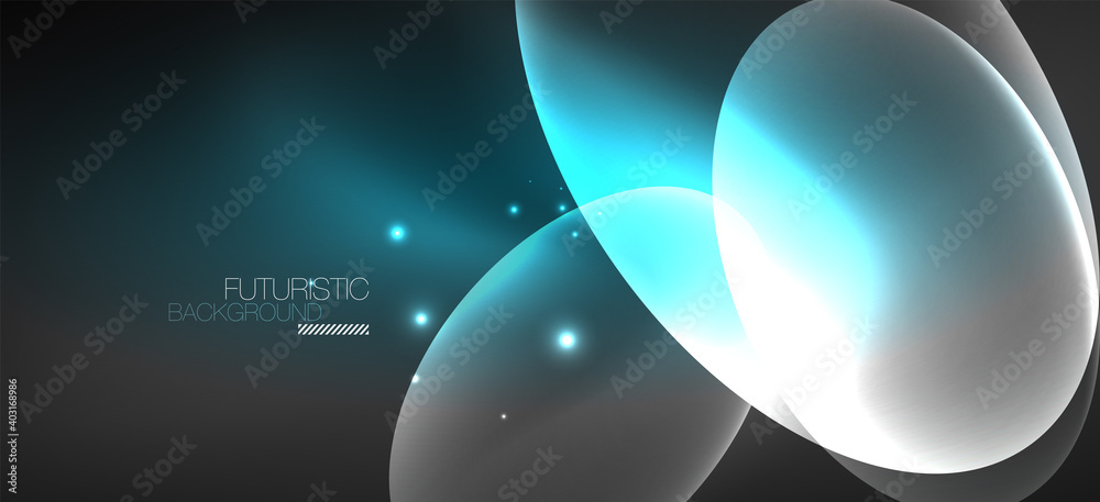Neon ellipses abstract backgrounds. Shiny bright round shapes glowing in the dark. Vector futuristic illustrations for covers, banners, flyers and posters and other Neon ellipses abstract backgrounds. Shiny bright round shapes glowing in the dark. Vector futuristic illustrations for covers, banners, flyers and posters and other
