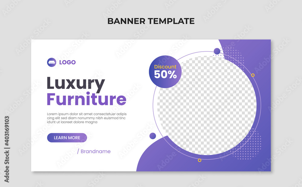 Luxury home furniture banner template Luxury home furniture banner template