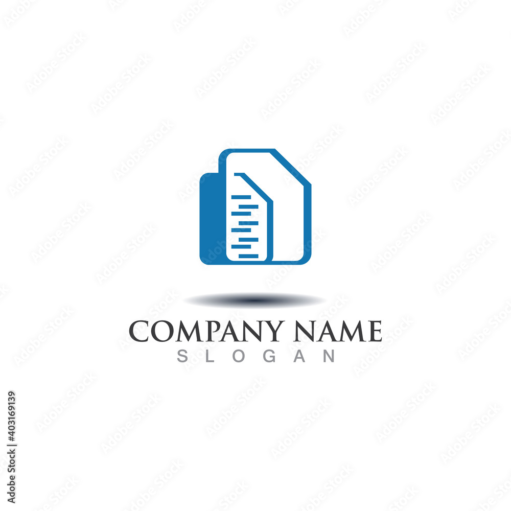 Creative document company logo icon template design Creative document company logo icon template design