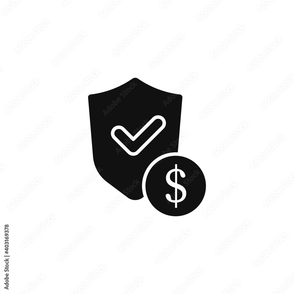 Insurance icon for your website, logo, app, UI, product print. Insurance concept flat Silhouette vector illustration icon Insurance icon for your website, logo, app, UI, product print. Insurance concept flat Silhouette vector illustration icon