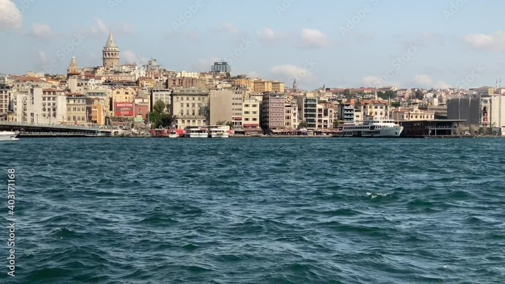 Tourist binocular looking to Golden Horn and Galata in Istanbul. Tourist binocular looking to Golden Horn and Galata in Istanbul.
