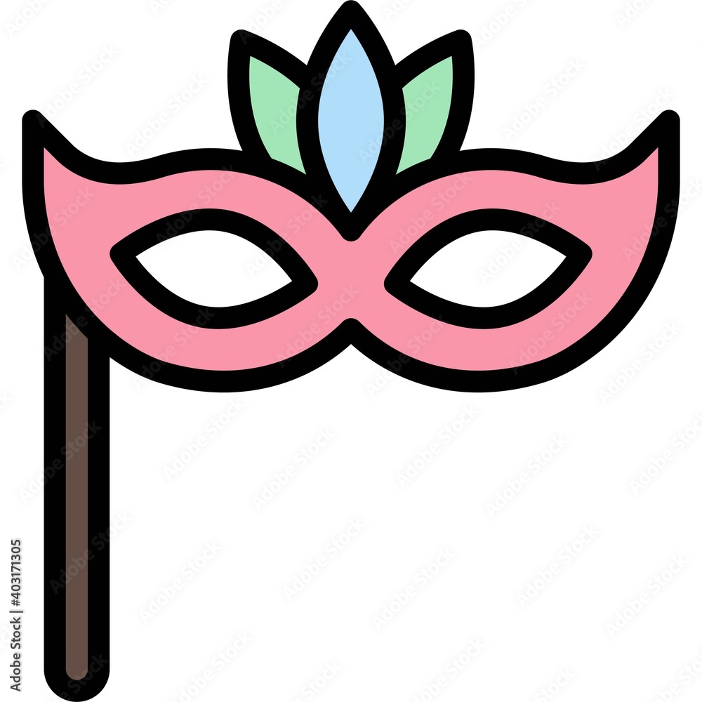 Masquerade mask icon, Birthday party related vector illustration Masquerade mask icon, Birthday party related vector illustration