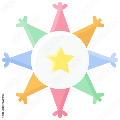 Pinata or decorated vessel icon, Birthday party related vector illustration