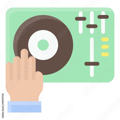 CD player icon, Birthday party related vector illustration