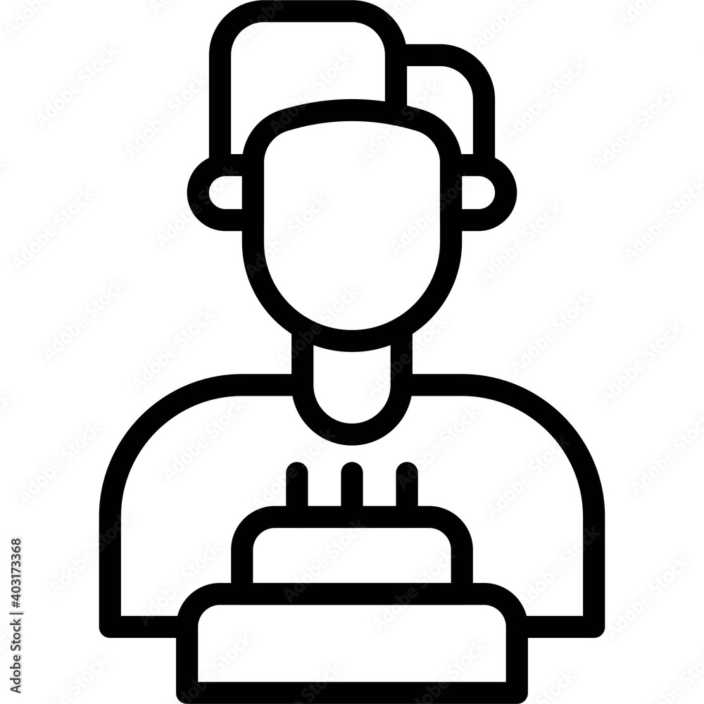 Man with birthday cake icon, Birthday party related vector illustration Man with birthday cake icon, Birthday party related vector illustration
