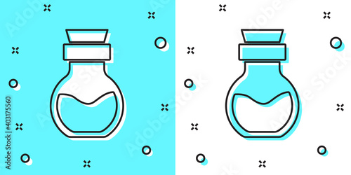 Poison in bottle icon isolated on white background. Bottle of poison or poisonous chemical toxin. Vector.