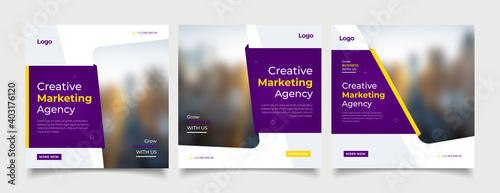 Digital business marketing banner for social media post template 