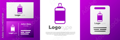 Logotype Punching bag icon isolated on white background. Logo design template element. Vector.