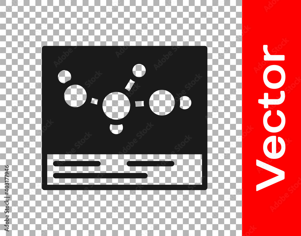 Black Chemical formula icon isolated on transparent background. Abstract hexagon for innovation medicine, health, research and science. Vector. Black Chemical formula icon isolated on transparent background. Abstract hexagon for innovation medicine, health, research and science. Vector.