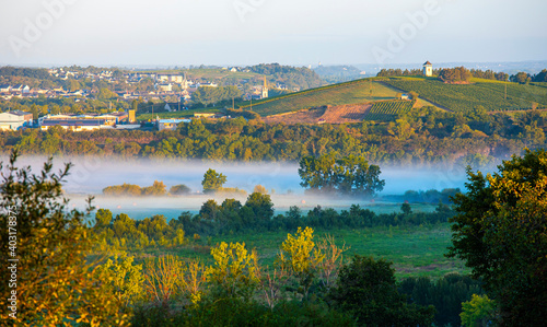 Photos Paysage vallonné en Anjou dans les vignes des coteaux du Layon à Chalonnes sur Loire