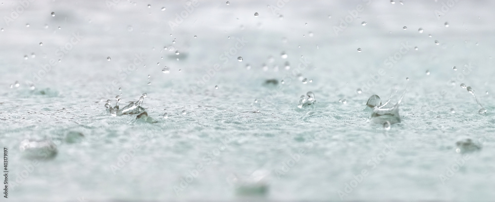 Obraz premium rain and drops on a surface