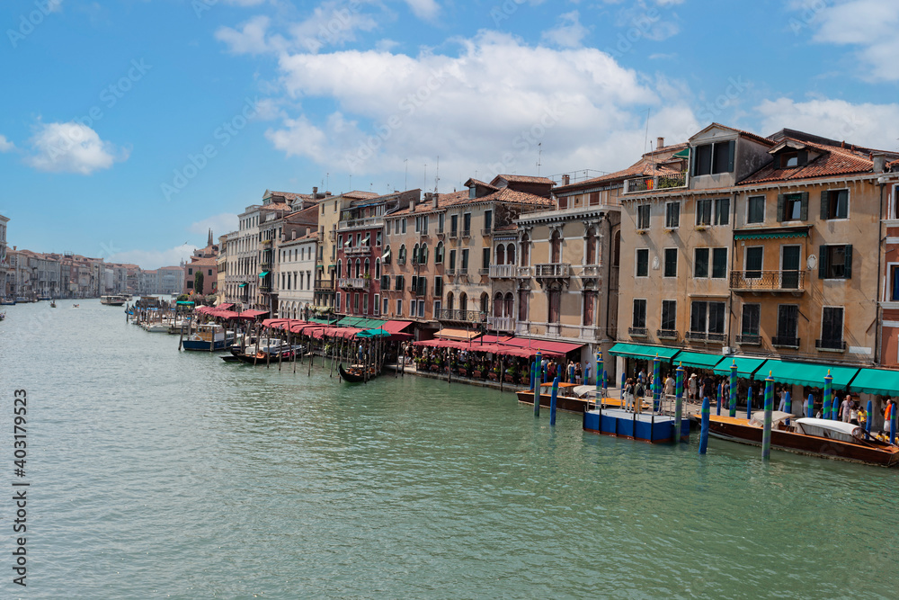 Grand Canal and blue sky Venice, Italy