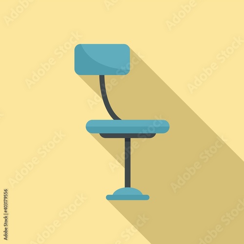 Manicurist chair icon. Flat illustration of manicurist chair vector icon for web design